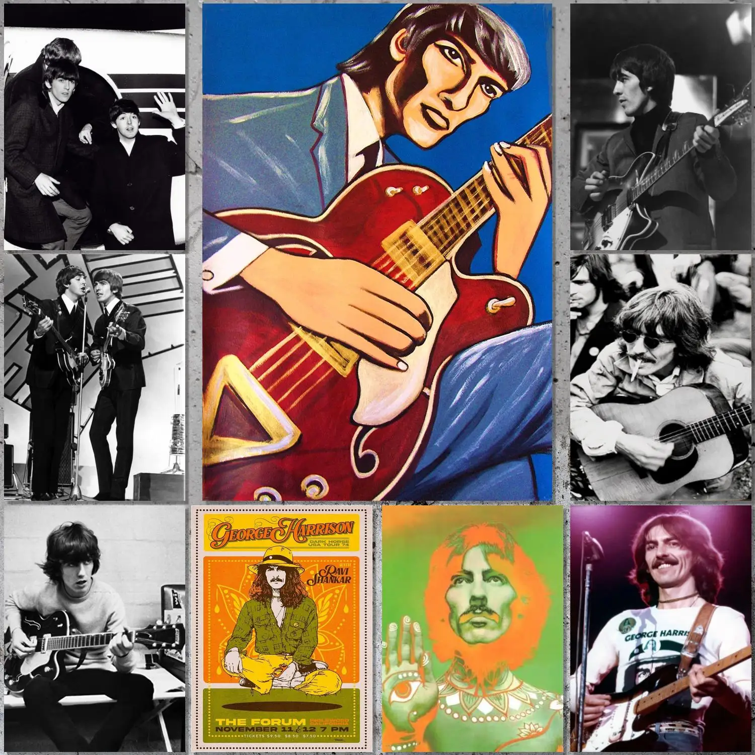 Musical Instrument Poster - Póster de George Harrison Classic Rock
