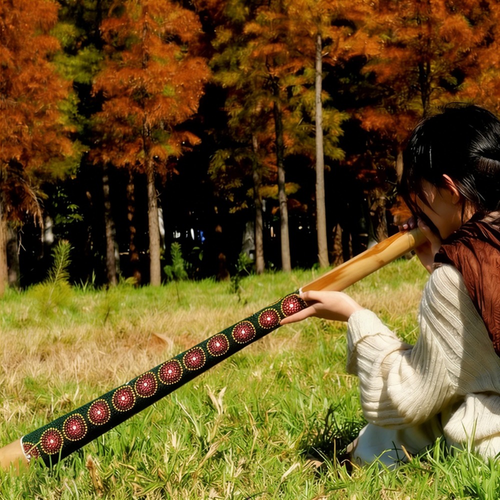 Musical Instrument Didgeridoo - Didgeridoo de Teca Pintado de 100/120/130/150