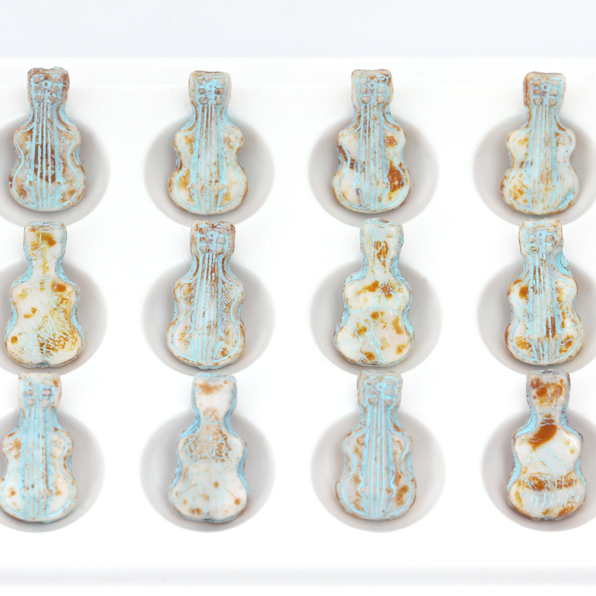 Musical Instrument Glass - 4/8 piezas de cuentas de vidrio
