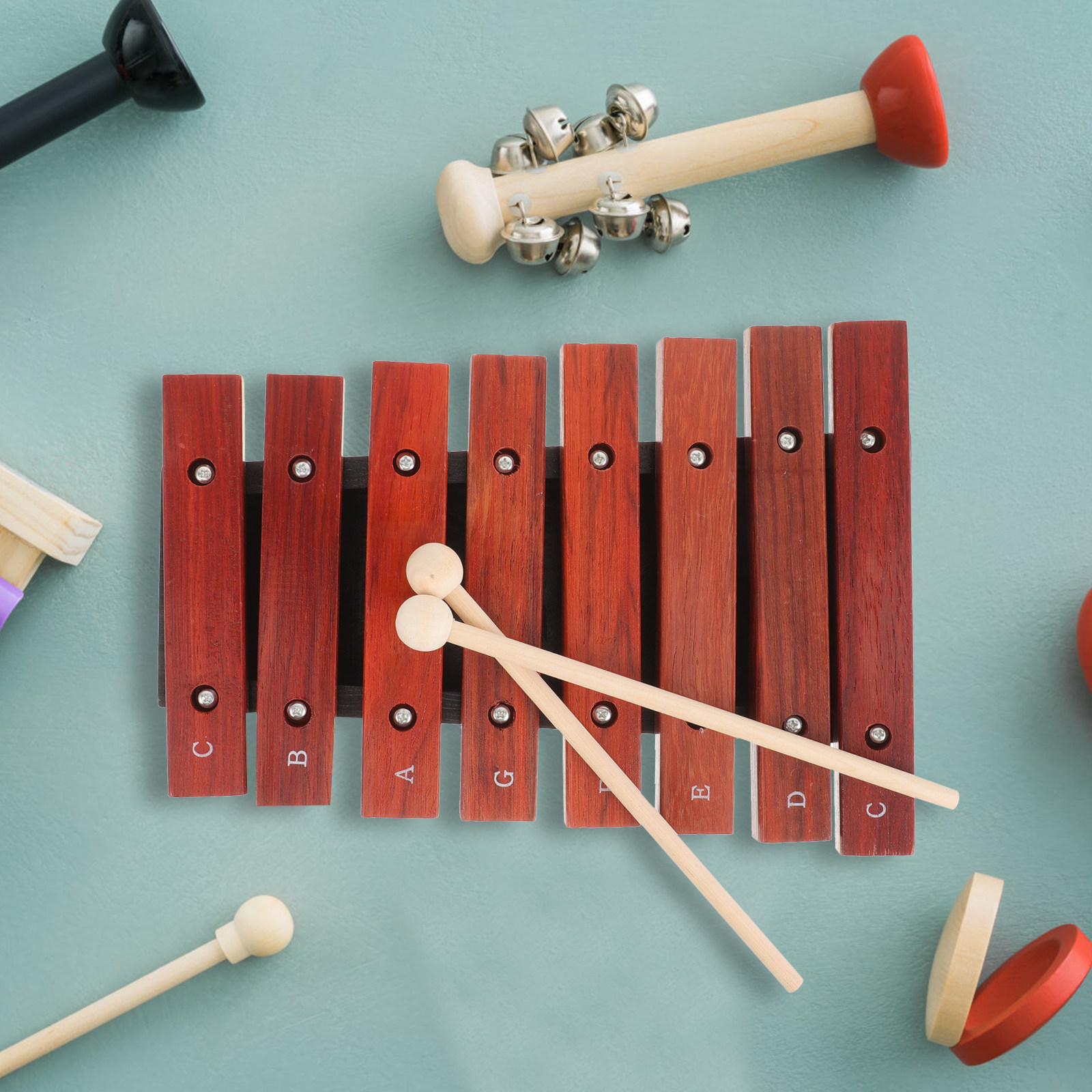 Musical Instrument Glockenspiel - Xilófono de Madera de 8 Notas,