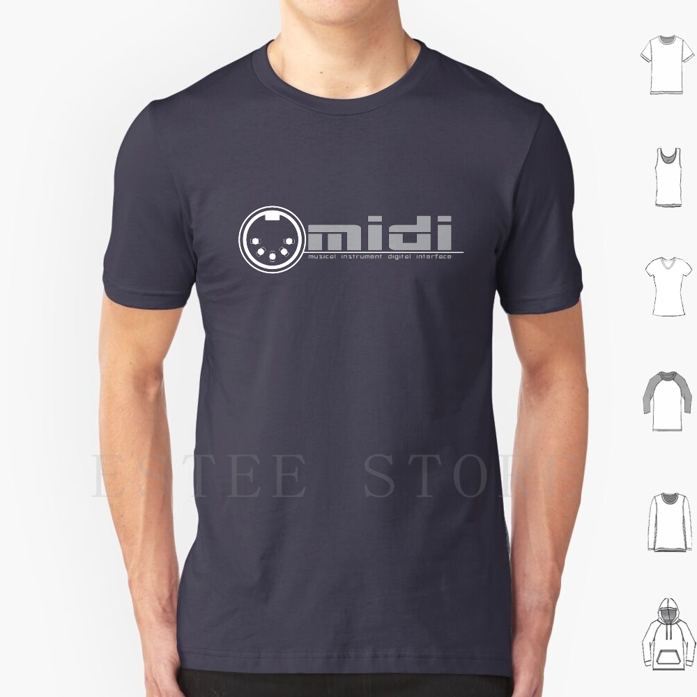 Musical Instrument Synthesizer - Instrumento Musical Midi, camiseta con interfaz