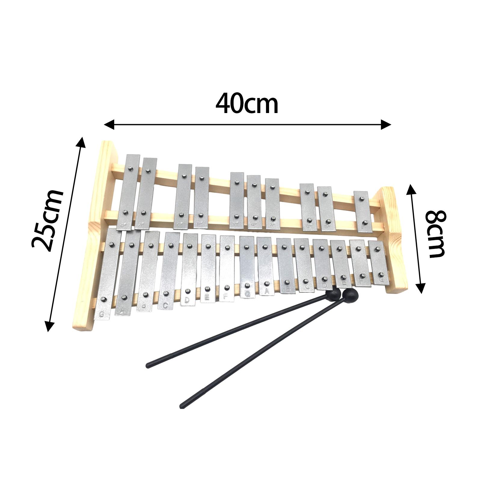 Musical Instrument Glockenspiel - Xilófono de 25 Notas con Teclas