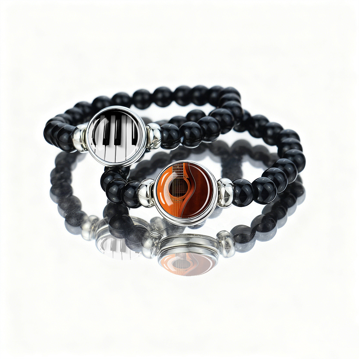 Musical Instrument Glass - Pulsera con diseño de instrumentos musicales,