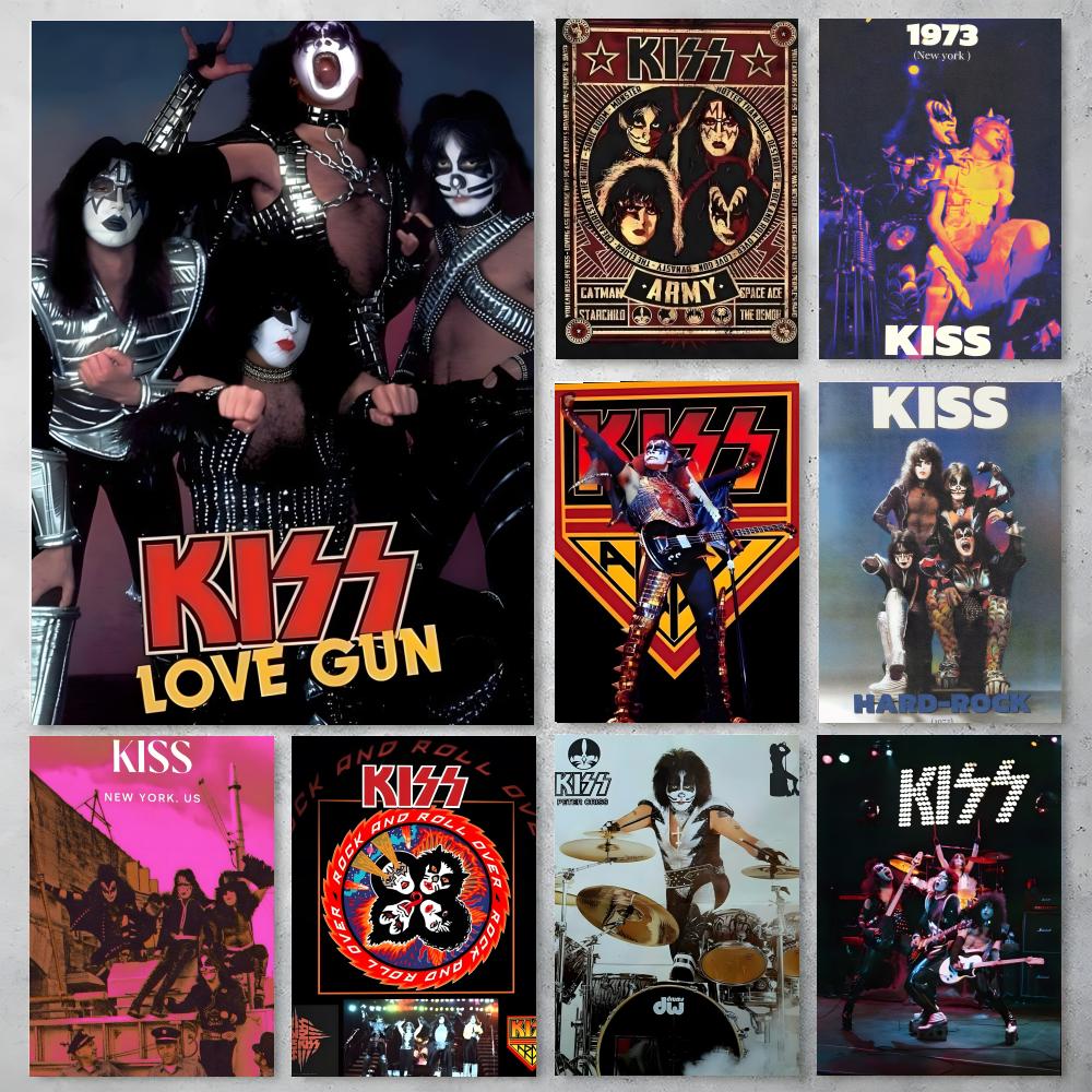 Musical Instrument Poster - Póster de K-Kiss Kraft Rock Band-S,