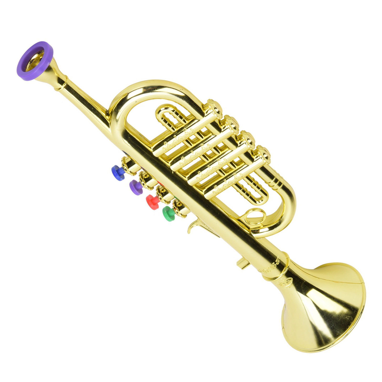 Musical Instrument Trombone - Trompeta para niños de plástico recubierto