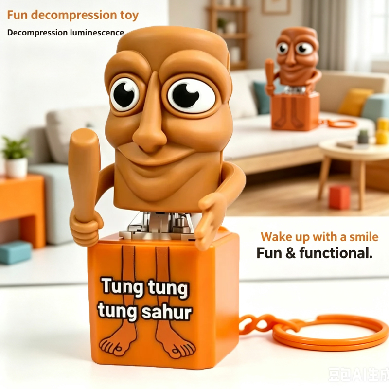 Musical Instrument Gong - Nuevo Llavero Tung Tung Tung Sahur,