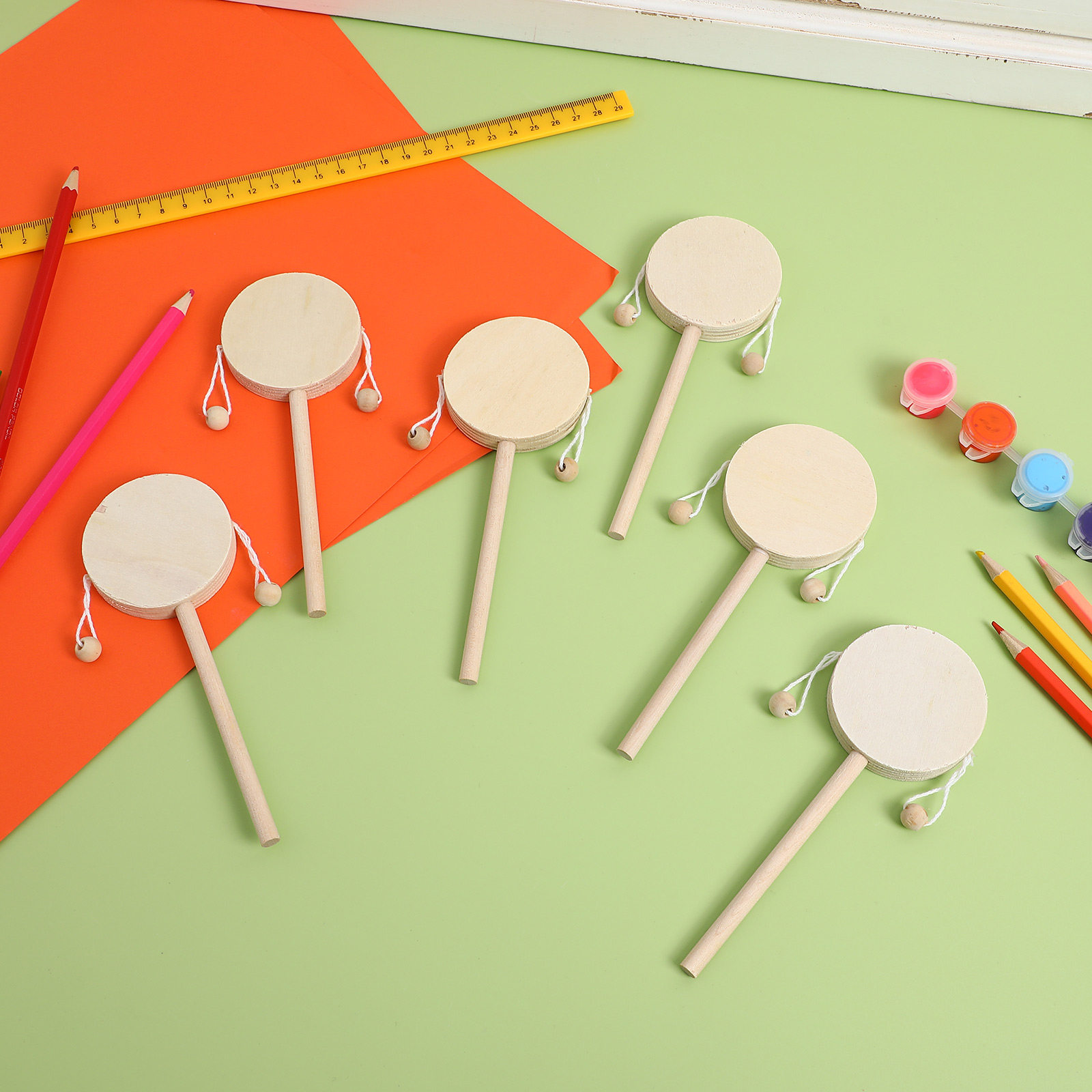 A Musical Instrument You Shake - 1 Set de Tambor de Madera