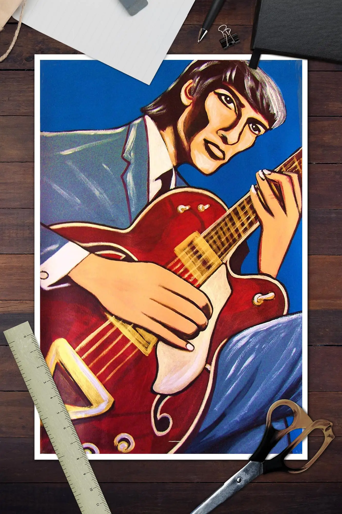 Póster de George Harrison Clas - Musical Instrument Poster reseña y precio