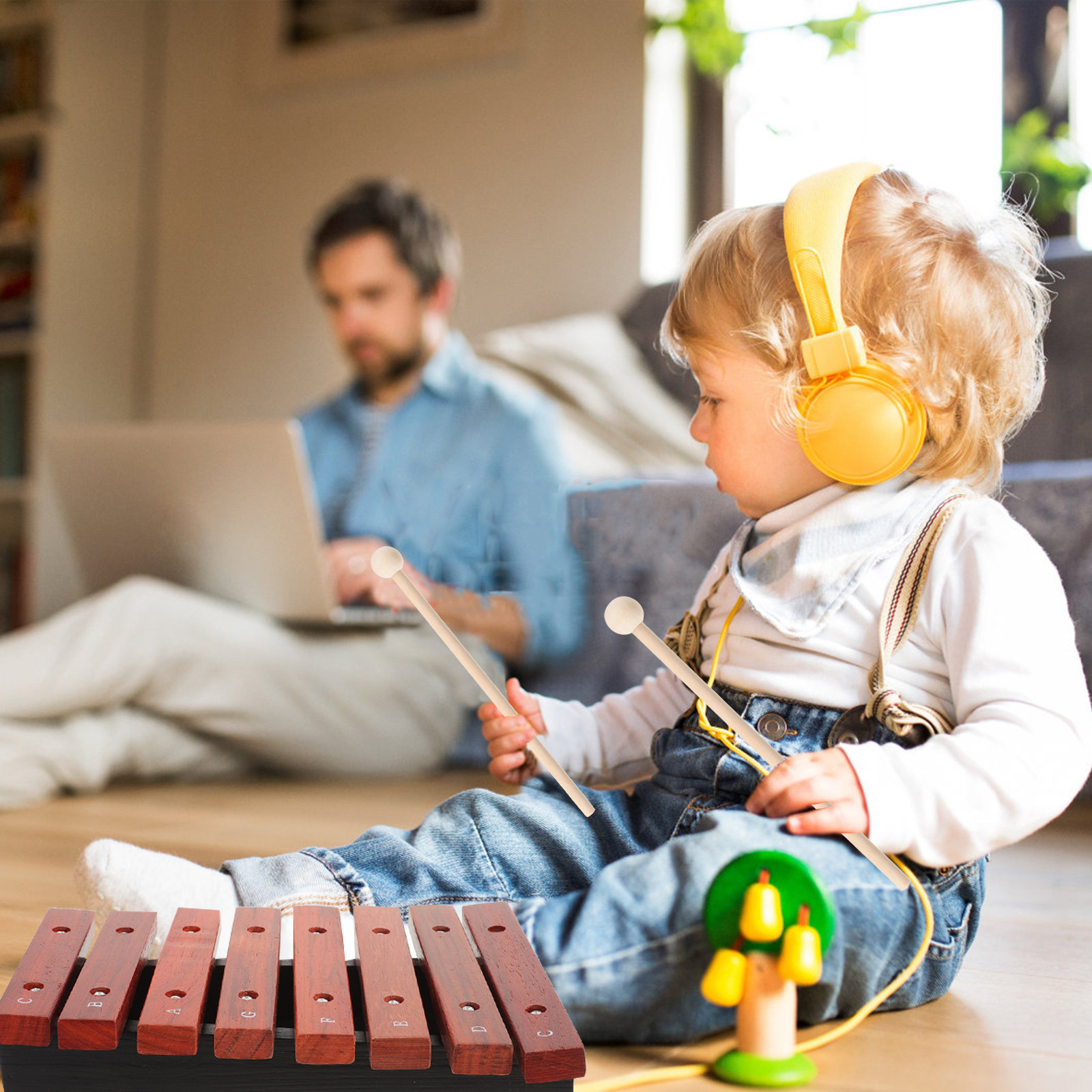 Xilófono de Madera de 8 Tonos, - Musical Instrument Glockenspiel reseña y precio