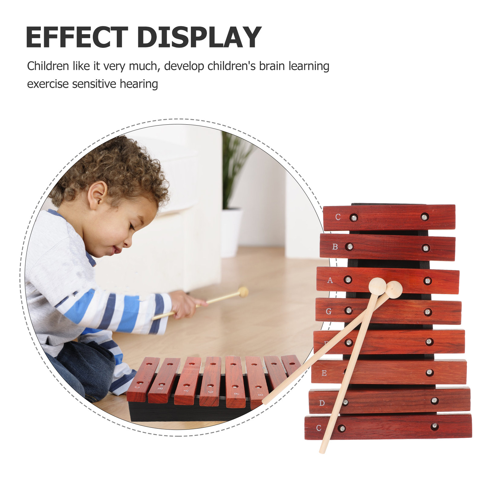 Xilófono de Madera de 8 Tonos, - Musical Instrument Glockenspiel reseña y precio