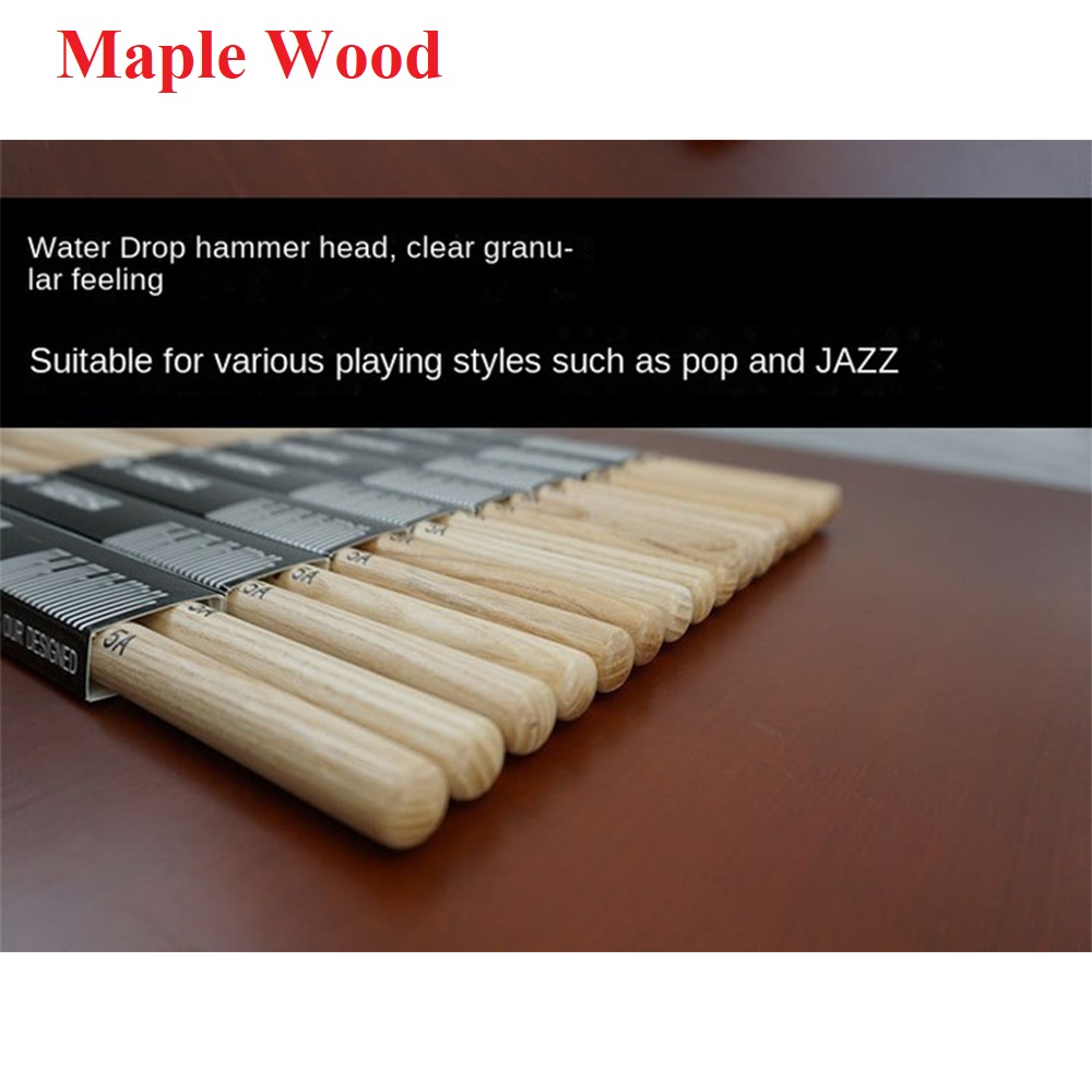 Baquetas de madera de arce 5A/ - Musical Instrument Gong reseña y precio