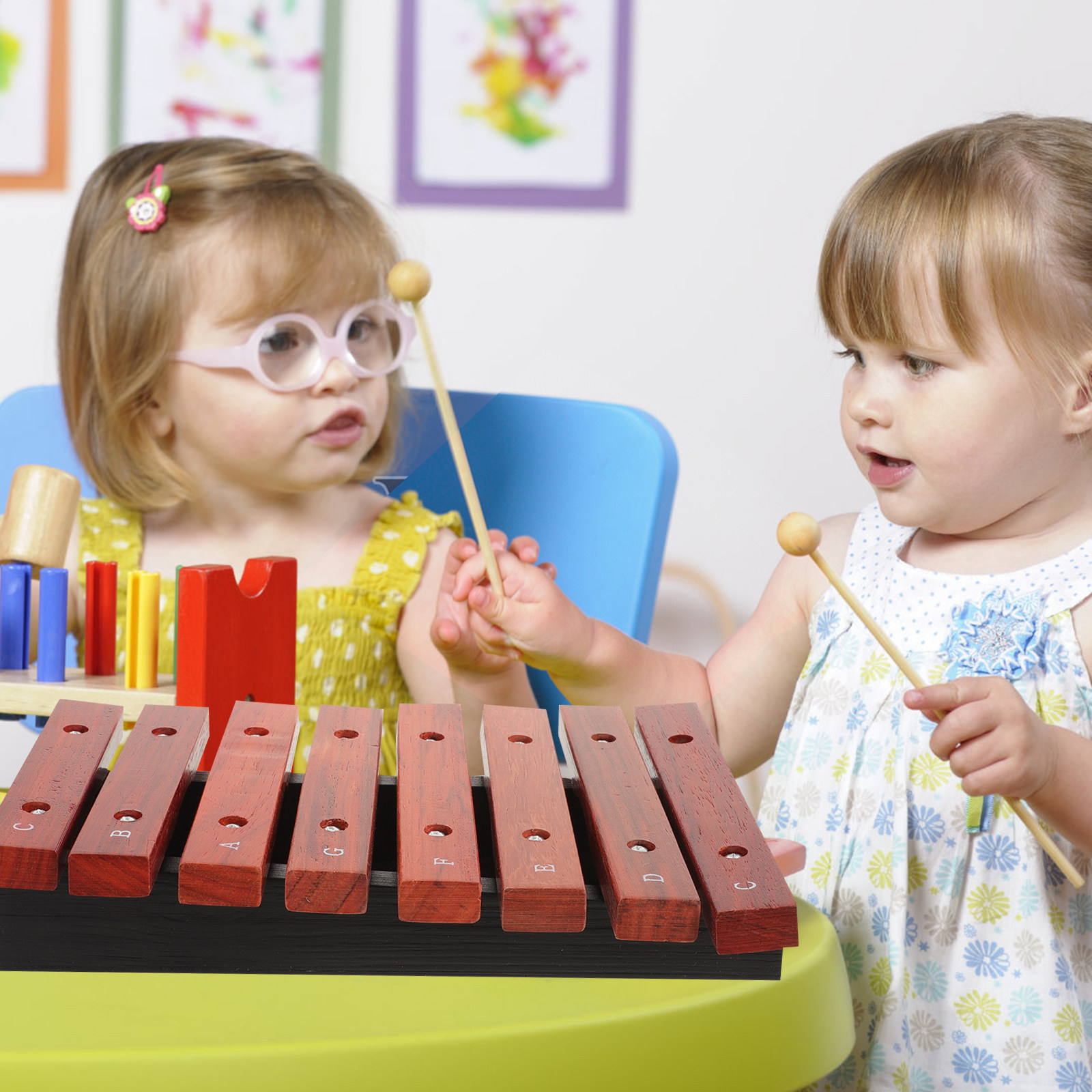 Xilófono de Madera de 8 Notas, - Musical Instrument Glockenspiel reseña y precio