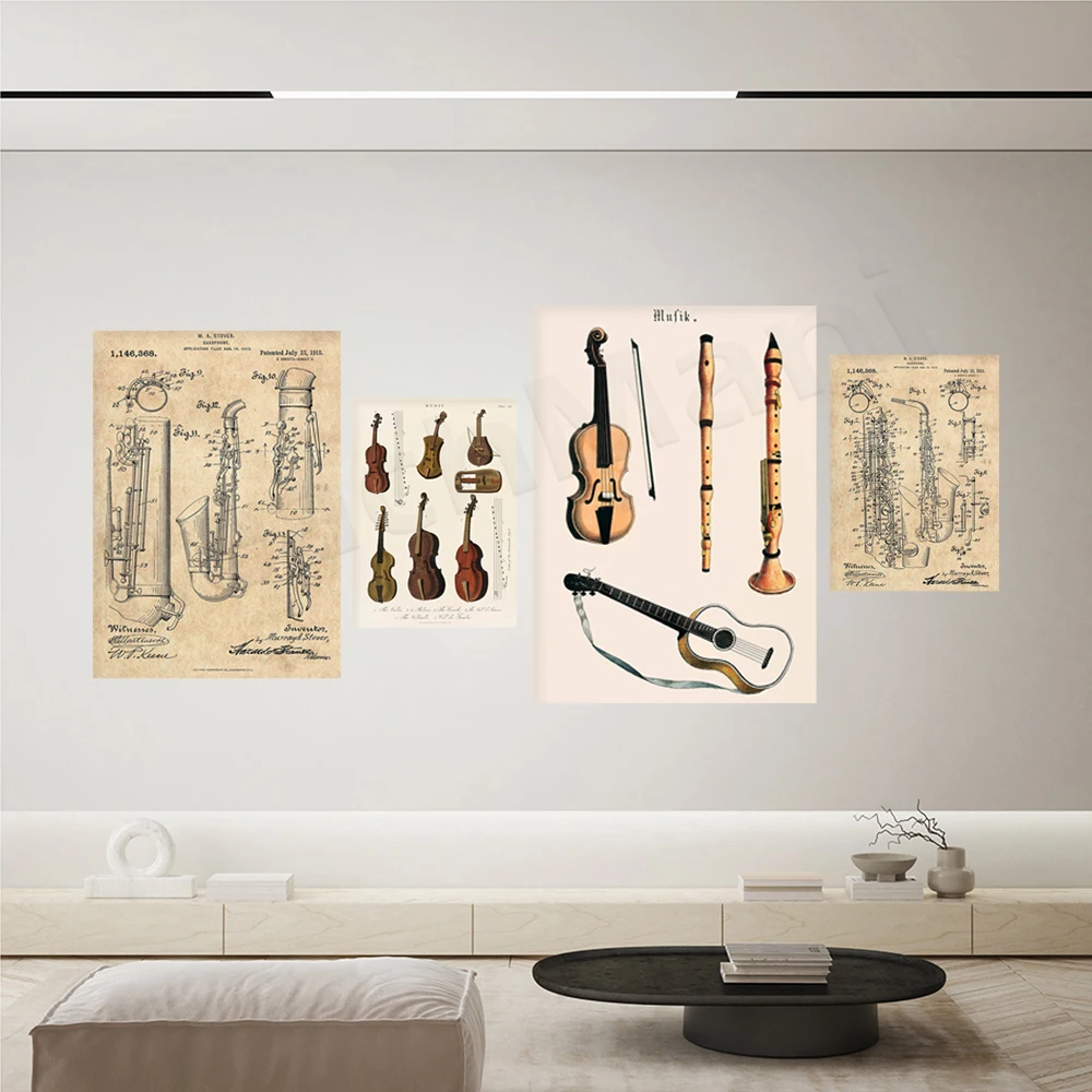 Impresión musical, violín vint - Musical Instrument Viol reseña y precio