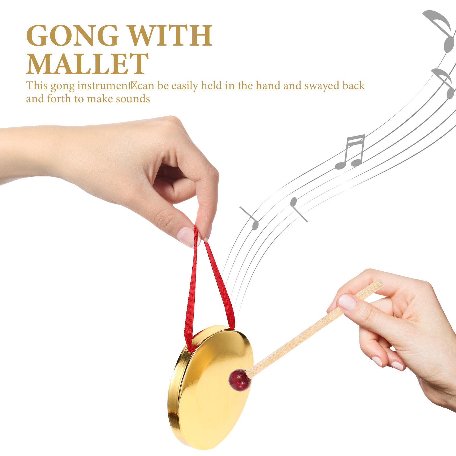 1 Juego de gongs de mano, inst - Musical Instrument Gong reseña y precio