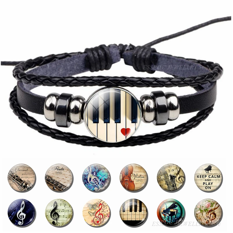 Pulsera de notas musicales par - Musical Instrument Glass reseña y precio