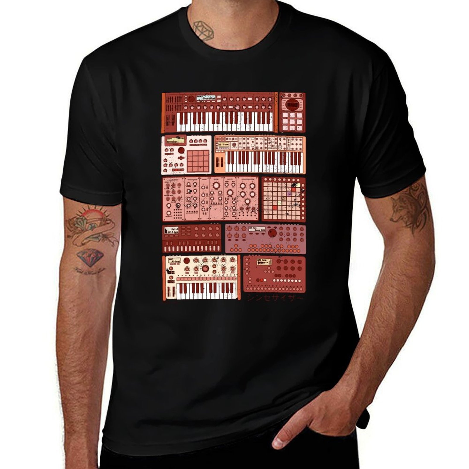 Camiseta informal resistente a - Musical Instrument Synthesizer reseña y precio