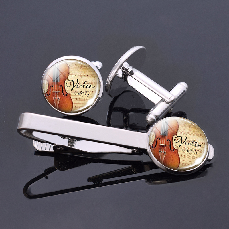 Juego de gemelos y Clips de co - Musical Instrument Glass reseña y precio