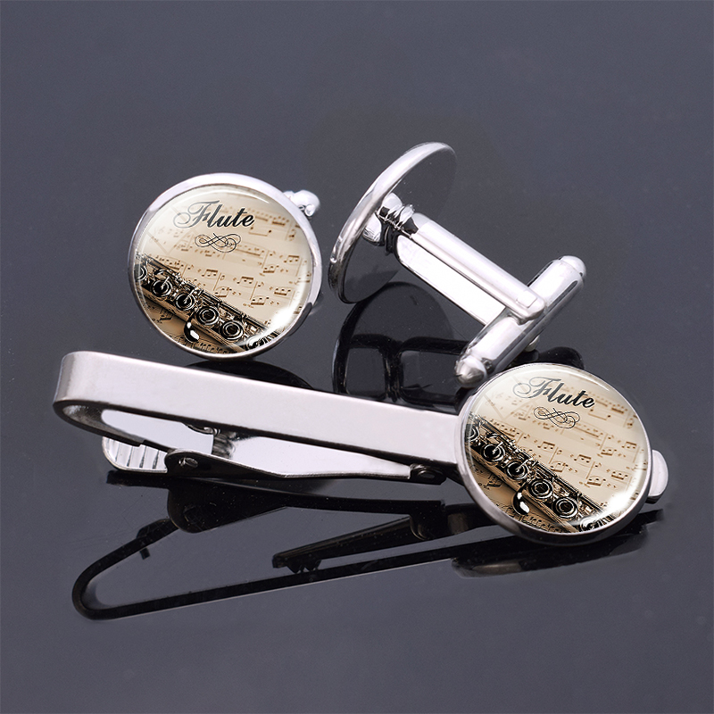 Juego de gemelos y Clips de co - Musical Instrument Glass reseña y precio