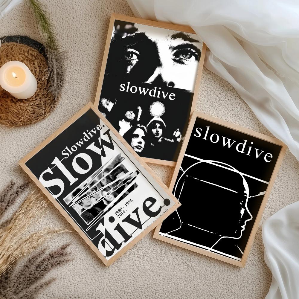 S-Slowdive Band Rock and Roll, - Musical Instrument Poster reseña y precio