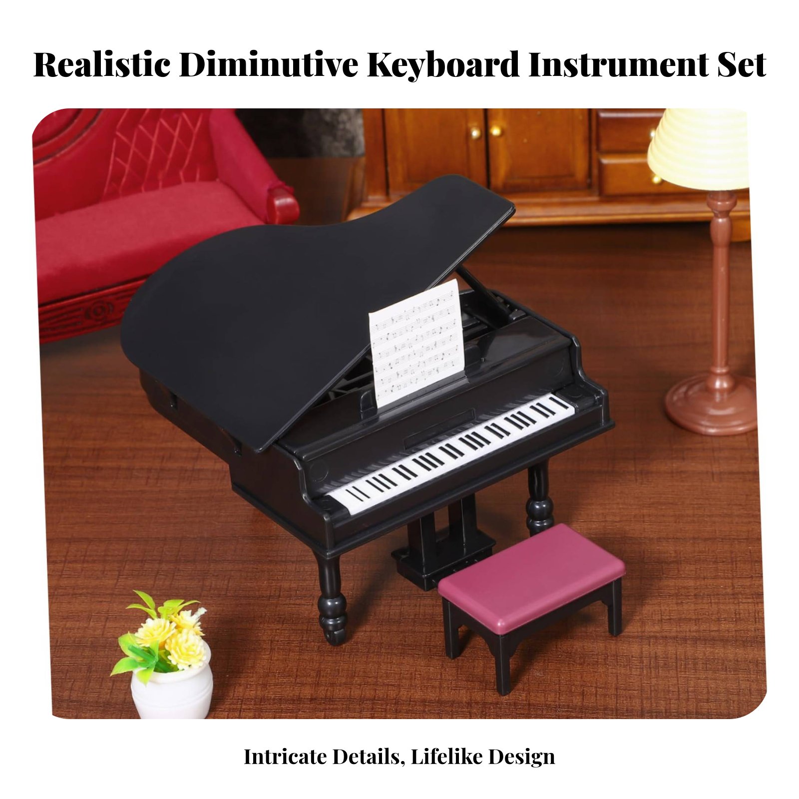 Piano de Casa de Muñecas con B - Musical Instrument Old reseña y precio